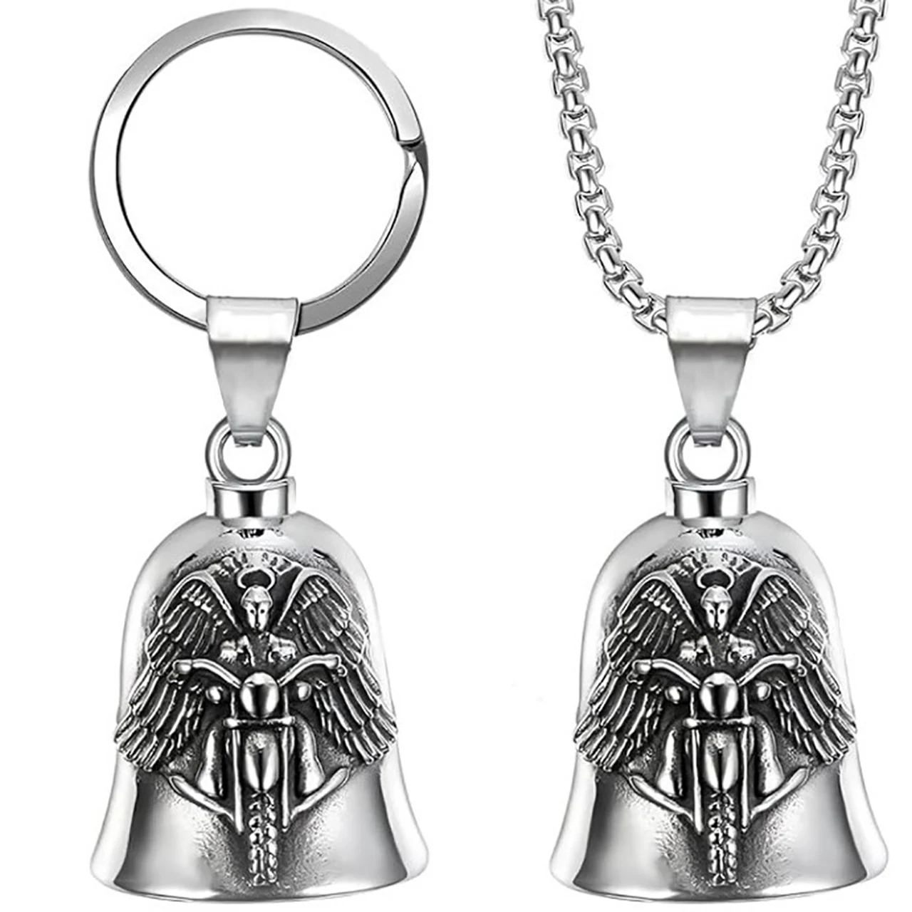 Angel Wings Motorcycle Bell Keychain Image 7