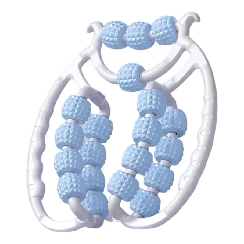 

360-градусный 15-колесный кольцевой массажер с зажимом для ног, антицеллюлитный массажер, роликовый массажер для похудения тела