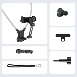 Hands - Free Magnetic Neck Phone Holder with Flexible Stainless Steel Strap (B)