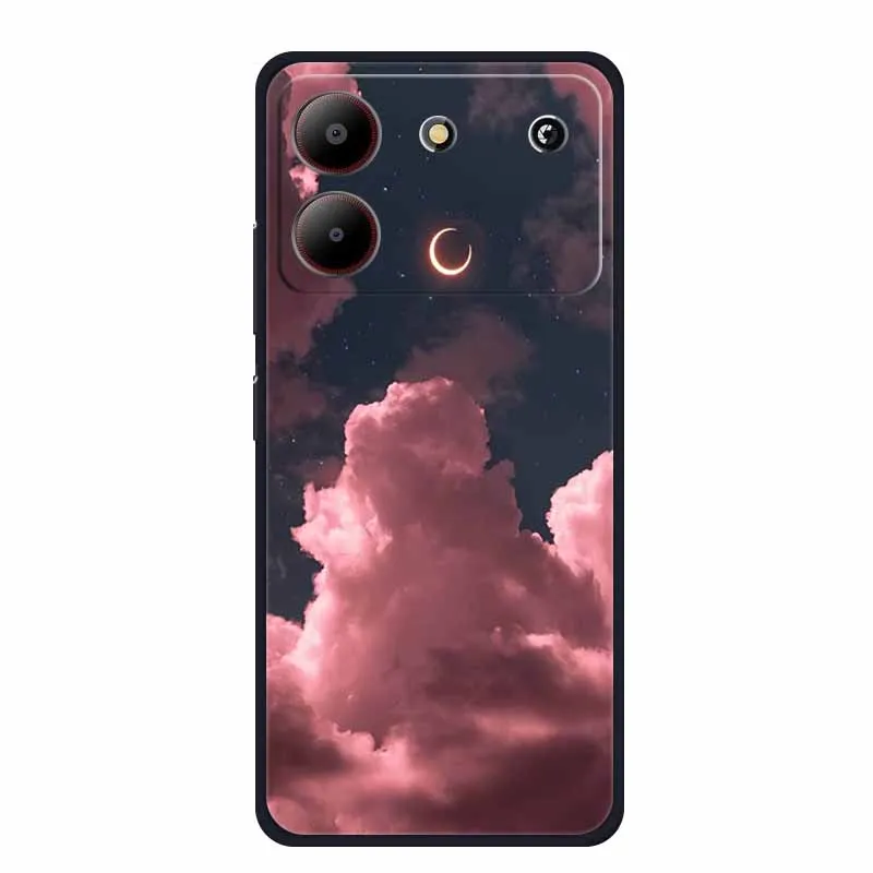 Custodia + Vetro Temperato Per ZTE Blade A54 (6,6'') – Cover Silicone Antiscivolo Nera, Protezione Completa
