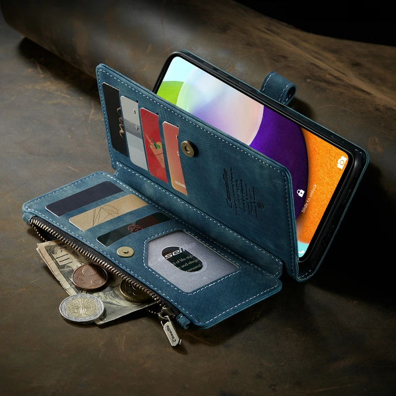 Wallet Case for Samsung Galaxy S22 Ultra S21 FE S20 S10 Plus A12 A13 A22 A32 A33 A51 A52 A53 A54 A72 S23 5G Leather Phone Case