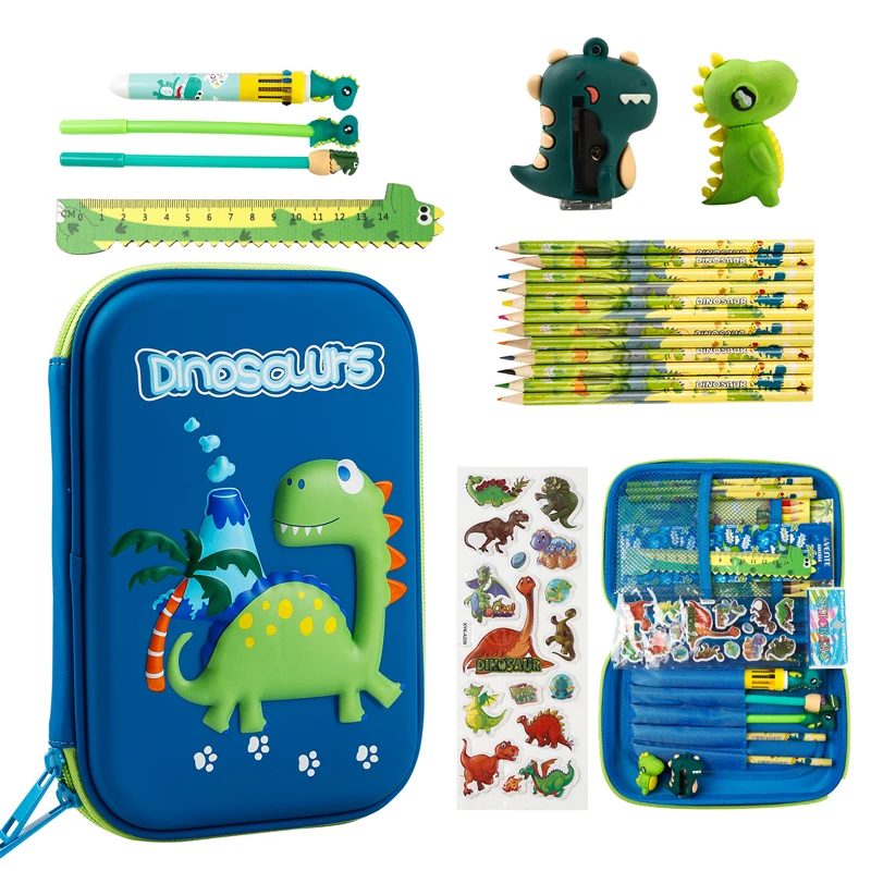 Carino matita Silicone Case di contenitore della matita Borse Box Kawaii Orso bruno Coniglio Dinosaur 3D Pencilcase sacchetto di scuola Supplies regali cancelleria ( Color : D