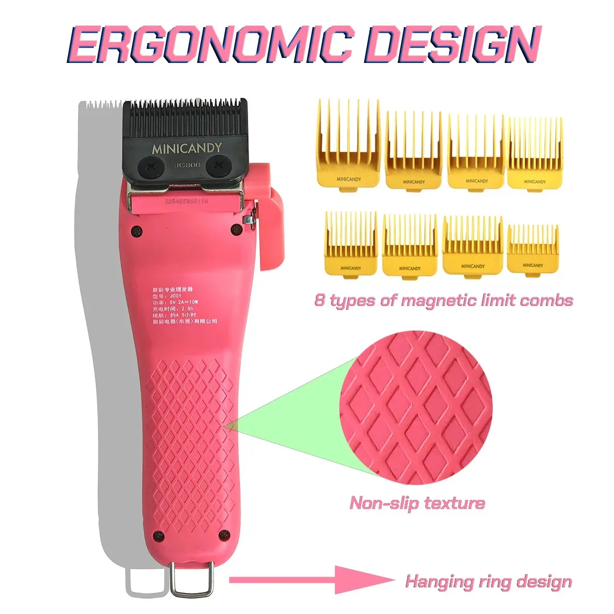 7800RPM PRO Clipper - DLC Fade Blade, 4500mAh (Barber Shop Trimmer) 6 S26804320291048d4ad05b54f902abfc86