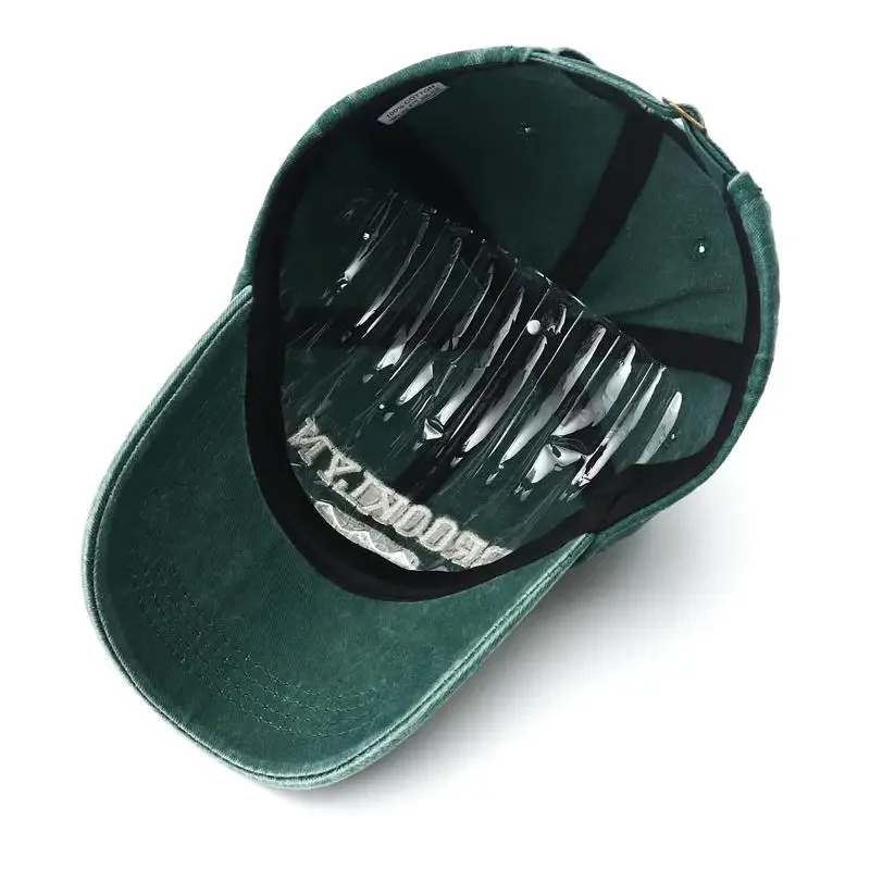 2024 High Quality Brooklyn Embroidery Snapback Hat for Men Vintage Black Green Washed Baseball Caps for Women Gorras Hombre 6