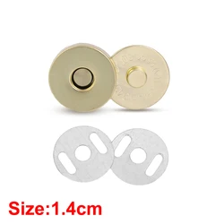 Invisible Magnetic Fastener Set - No-Stitch Bag and Wallet Accessories - 40pcs(10set) (Gold-1.4cm)