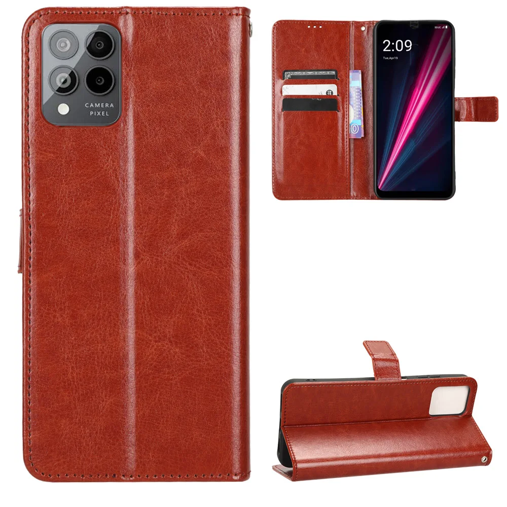 Portafoglio moda custodia in pelle PU per T-Mobile T Phone Pro 5G Flip Cover posteriore protettiva per telefono T Phone 5 G/T Phone Pro 5G - Image 6