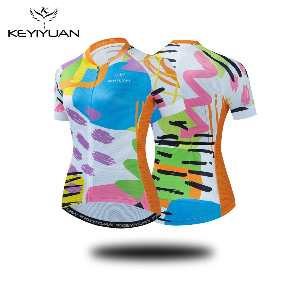 

Велосипедная майка KEYIYAUN, горнолыжная женская футболка с коротким рукавом