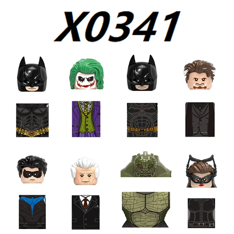 

X0341 герой Бэтмен строительные блоки аниме игрушки экшн-фигурки Джокер убийца крокса большие куклы пазл Сборка игрушки Кирпичи Детские подарки