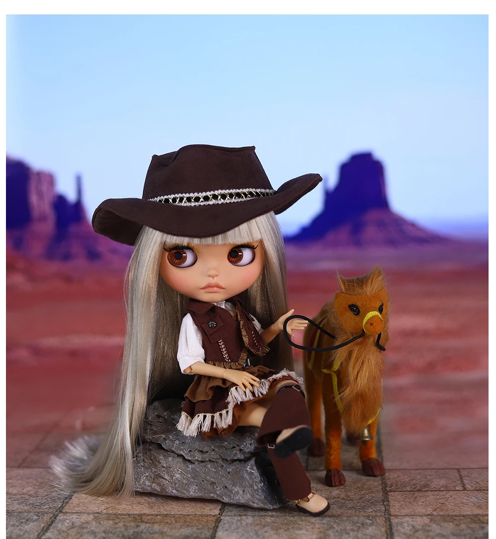 Neo Blythe Doll Western Cowgirl Outfit Set 1