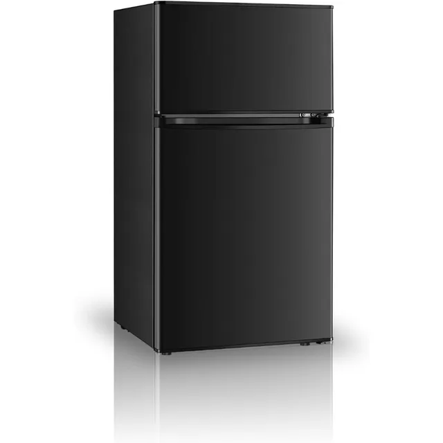 Mini Fridge with Freezer, 3.2 Cu.Ft, 2 Doors Compact Mini Refrigerator with Separate Freezer for Dorm, Bedroom,Office, Apartment 2