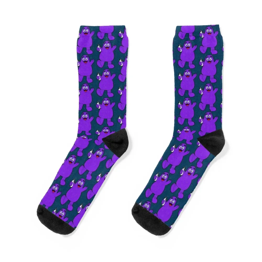 

Grimace cartoon design Sticker Socks halloween Hiking boots kids Socks For Girls Men's