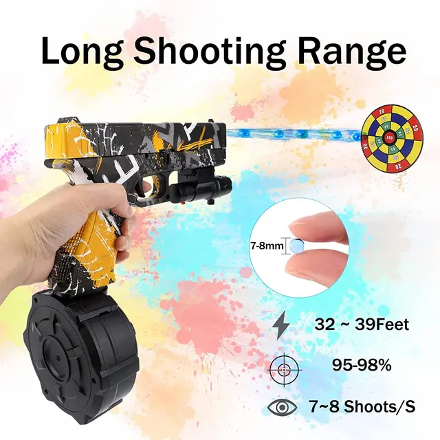 2 IN 1 Manual & Electric Splatter Ball Gel Blaster Water Toy Gun Outdoor Activities Games Airsoft Pistol For Boys 2