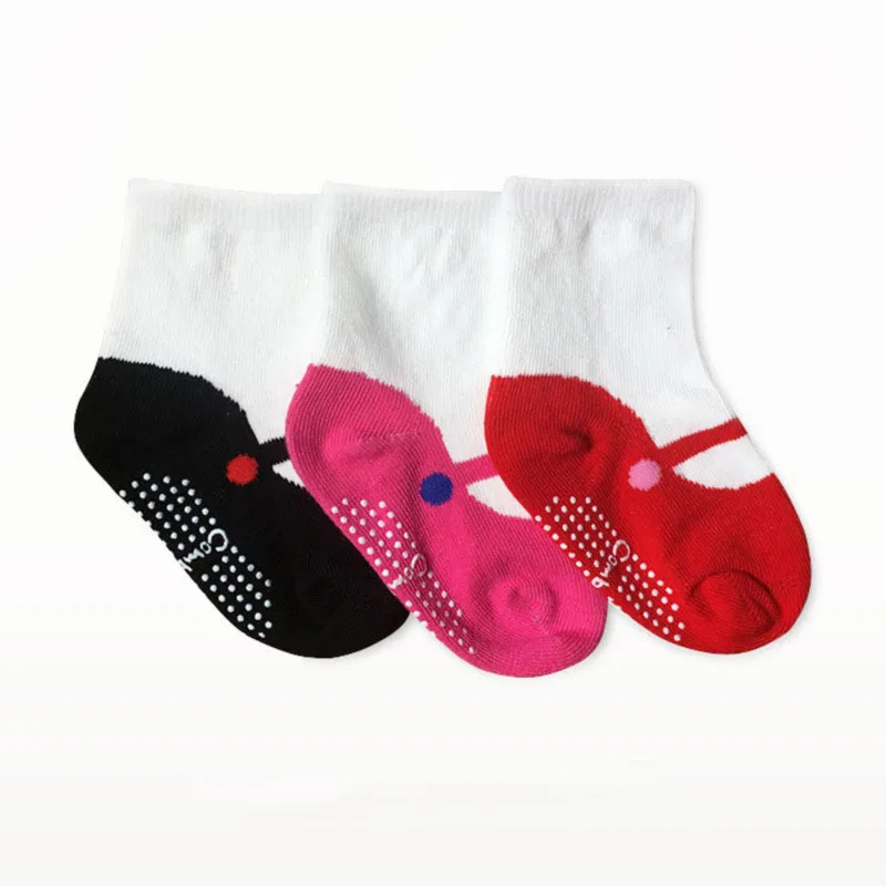 3 Pair Baby Socks Girls Newborn Accessories Anti Slip Dance Kids Toddlers Gift Children Infant Stuff Clothes Bow Cute Clothes Baby Socks Girls Socks