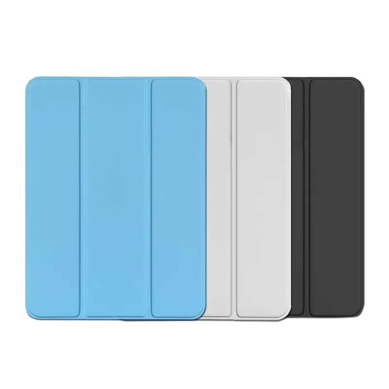 

With Pencil Holder Tri-fold Tablet Cover For Ipad 7/8 Protective Cover For Tablets Solid Color Durable To Use Tablet accessories