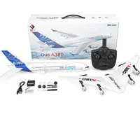 Stock Rc Aircraft 2.4g 3-Channels Remote Control A380 Aviation Model Xka120 Airbus Rc Glider Fixed Wing Aeroplane Boy Xmas Gifts 2