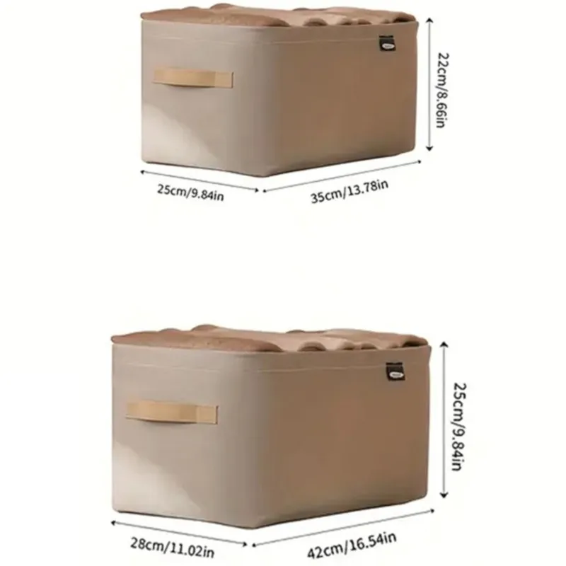 Steel Ring Clothes Storage Basket Foldable Storage Box Household Wardrobe Drawer Dust-proof Non-woven Pants Portable Storage Box 6