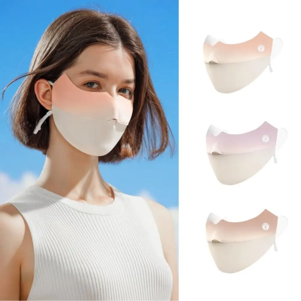 

UPF50 + 3D маска для лица, качественная ледяная шелковая Спортивная маска с защитой от УФ-излучения, дышащая детская спортивная маска