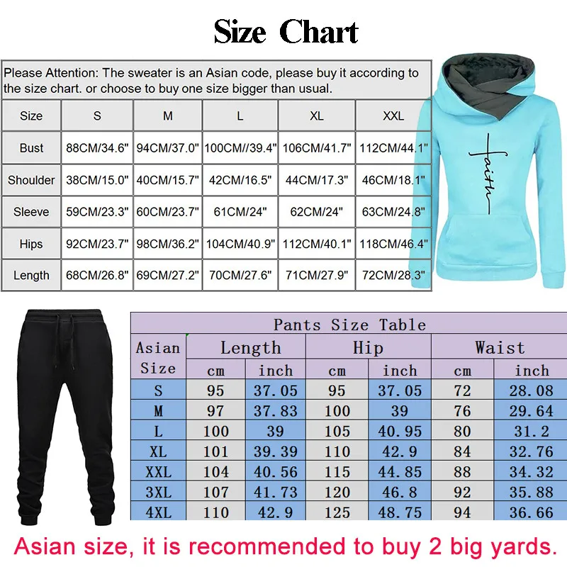 Woman Tracksuit Two Piece Set Winter Warm Hoodies+Pants Pullovers Sweatshirts Female Jogging Woman Clothing Sports Suit Outfits images - 6