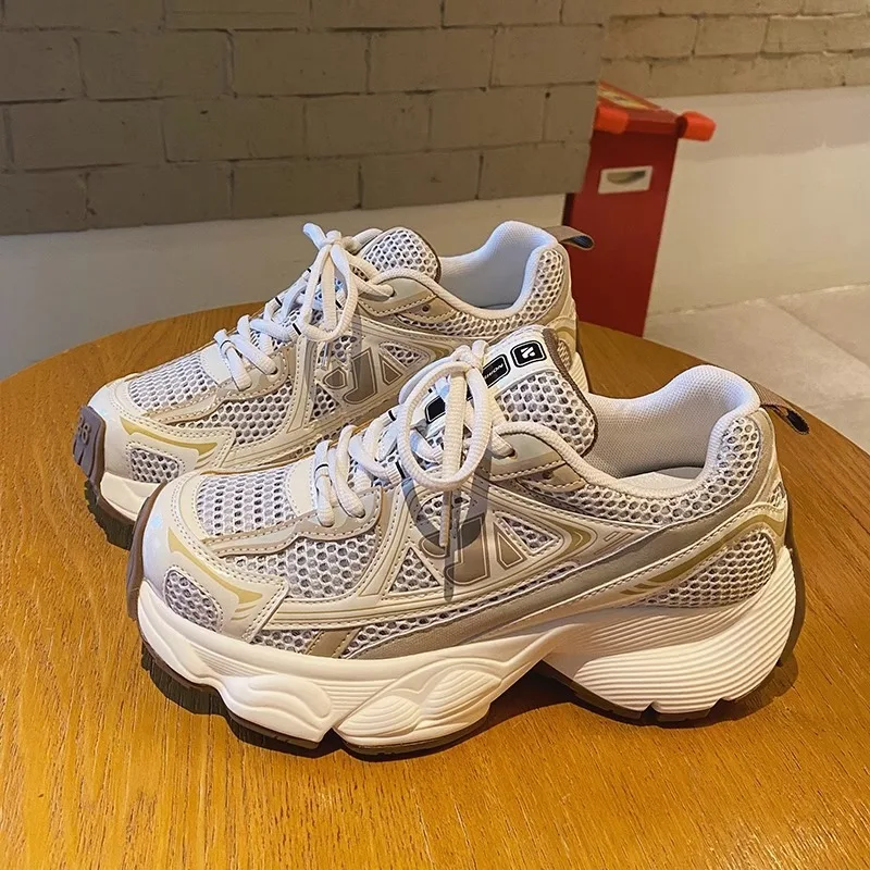 Chunky Sneakers for Women, Thick Bottom, Platform Vulcanize