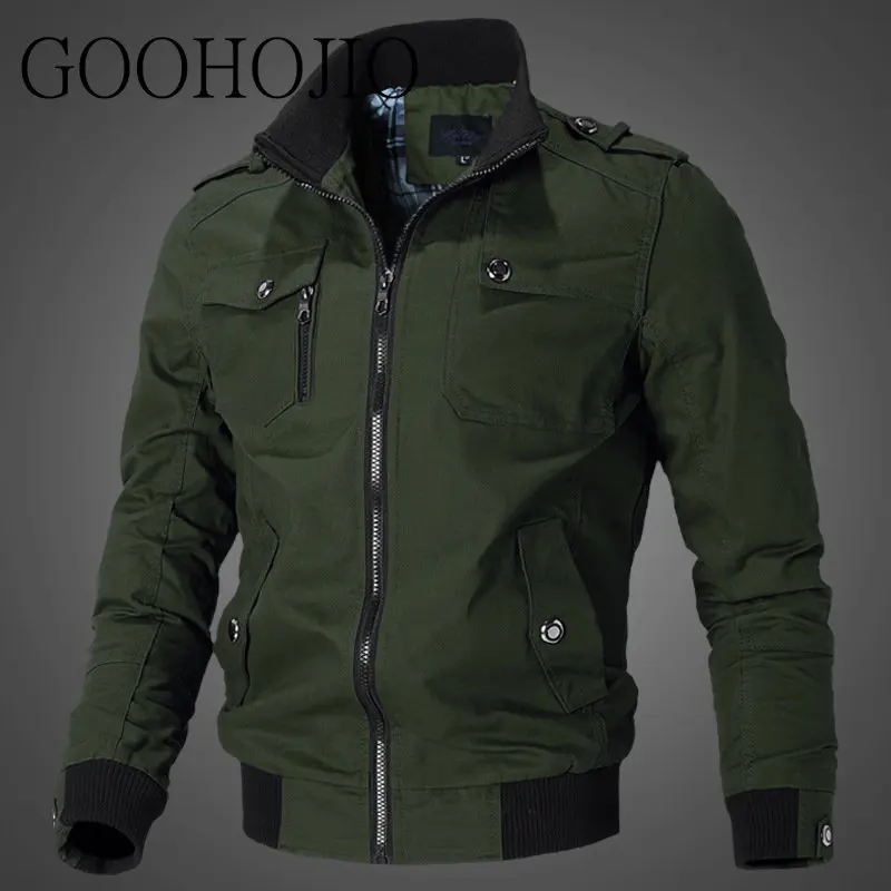 

Jackets for Men Tactical Windproof Waterproof Jacket Men Army Combat Jackets Mens Hooded Bomber Coats Stand Collar Size M-4XL