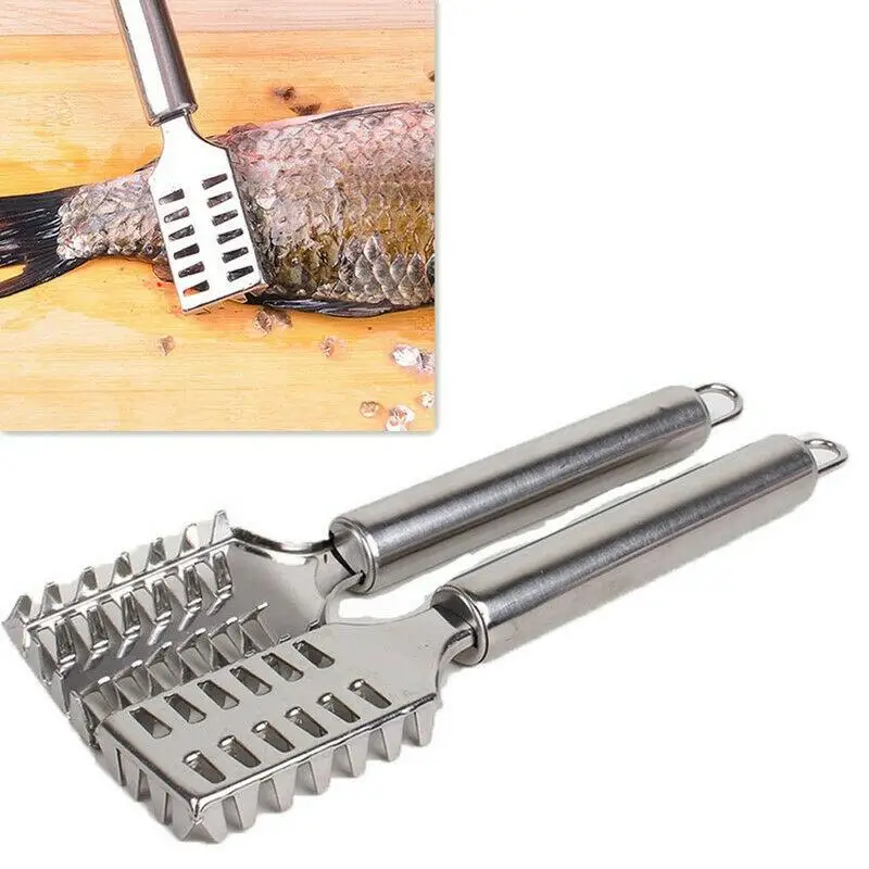 Kitchen Accessorie Fish Scales Scraping Graters Fast Remove Fish Cleaning Peeler Scraper Bone Tweezers Tool Gadge fish bone tweezers fish scale cleaner fish scales scraper fish scale scraper kitchen tweezers