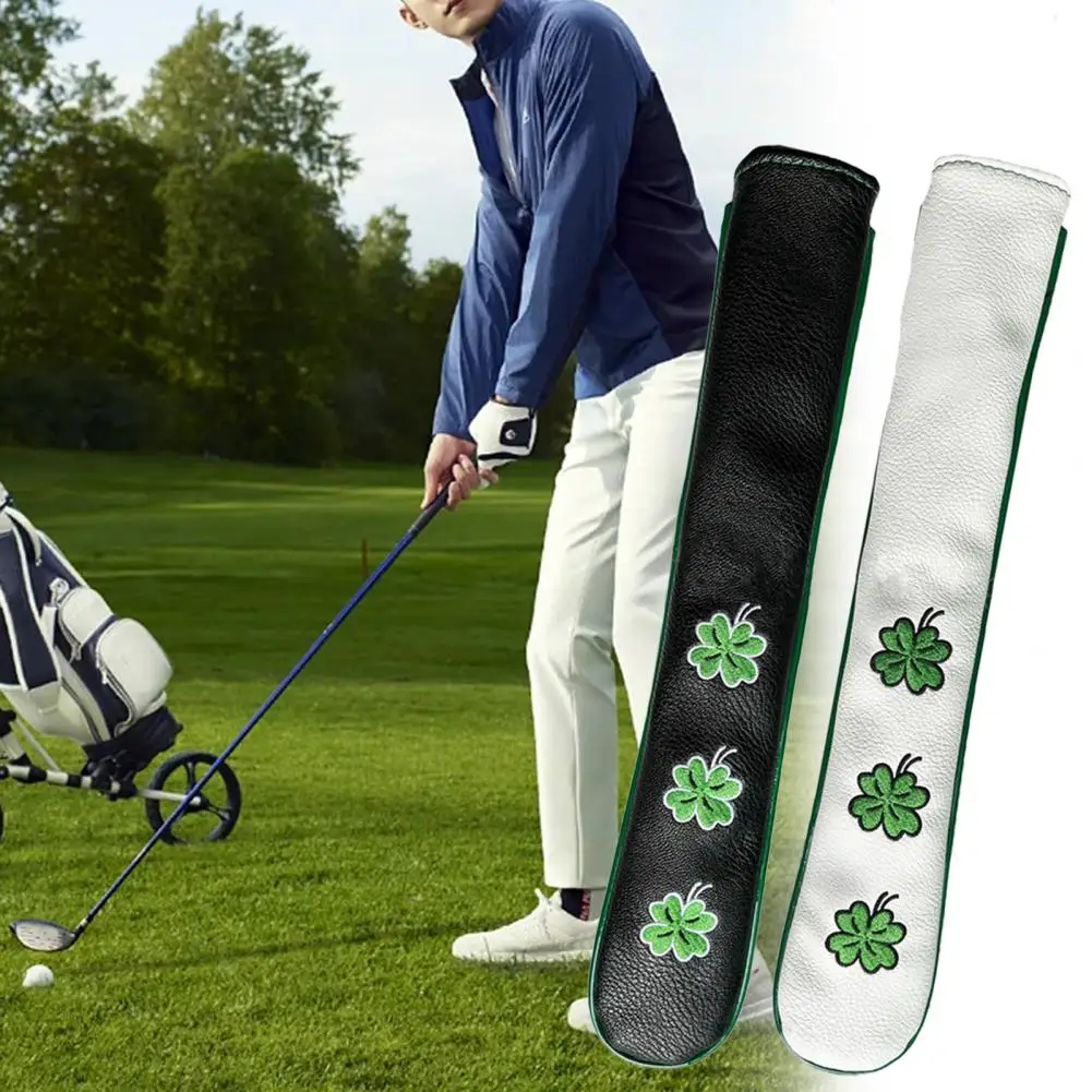 

Golf Alignment Stick Cover Faux Leather Golf Indicator Rod Holder Portable Protection Practical