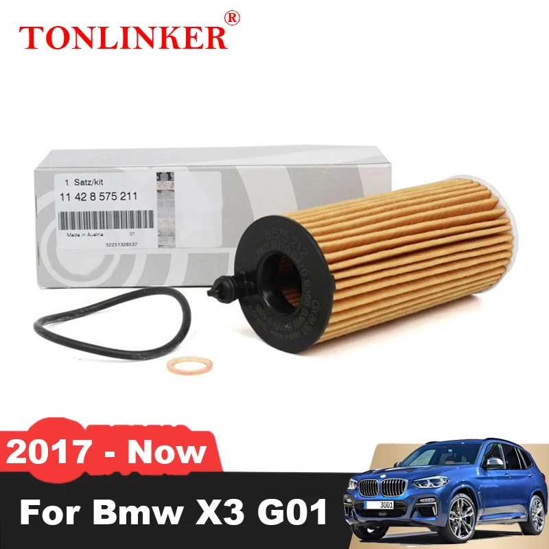 

TONLINKER Oil Filter 11428575211 For Bmw X3 G01 2017 2018 2019 2020 2021 2022- xDrive 20d 20i 25i 28i 30i Model Car Accessories