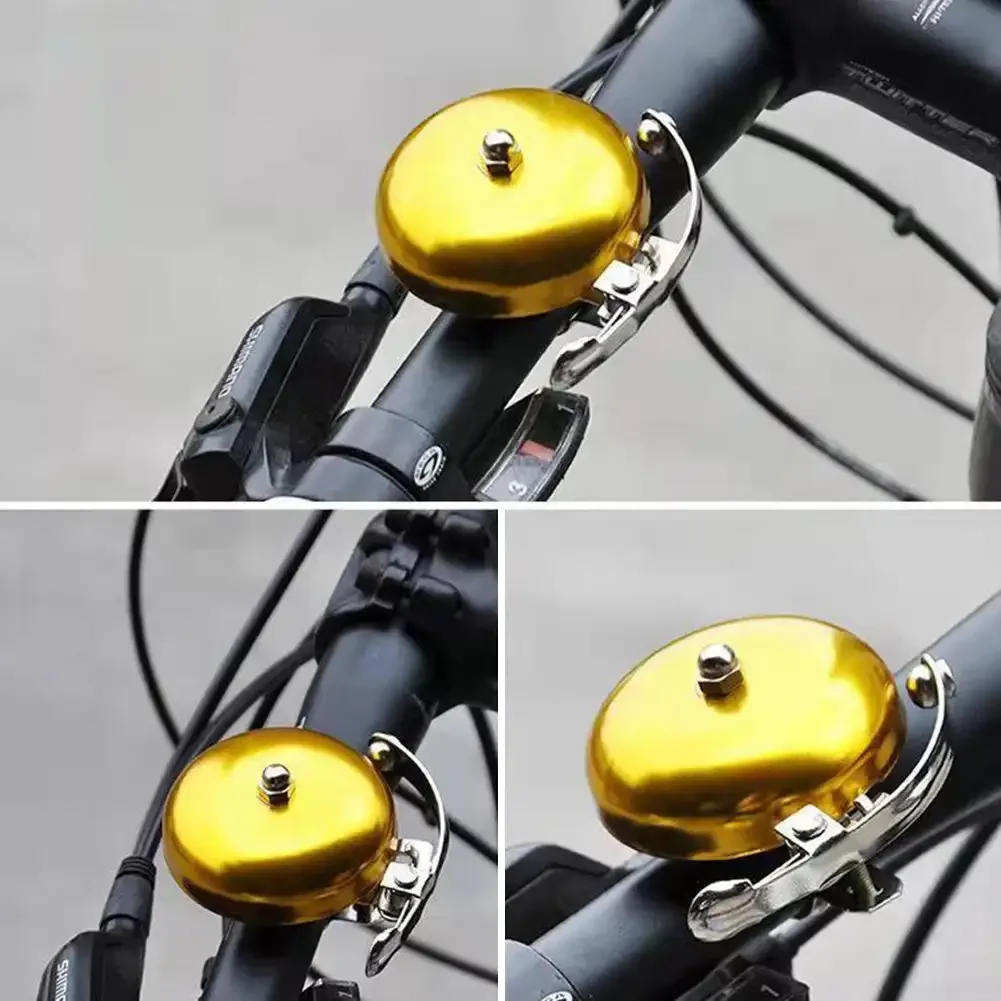 Bicycle Bell Retro British Aluminum Alloy Lid Vintage Crisp Ringtones Easy To Install Durable