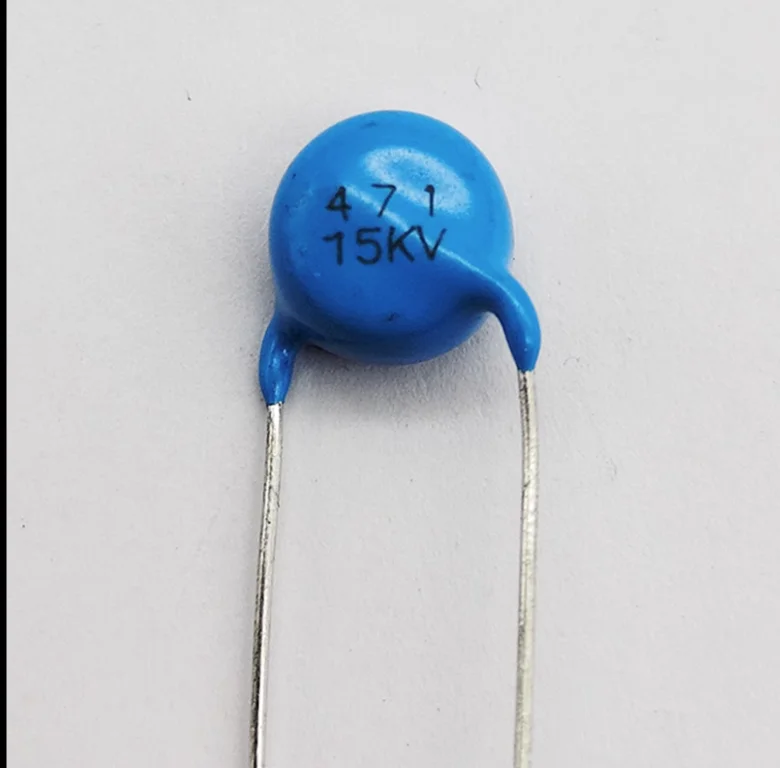 50PCS High frequency blue ceramic chip capacitor 15KV 471K 470pF  high-voltage power supply ceramic dielectric capacitor