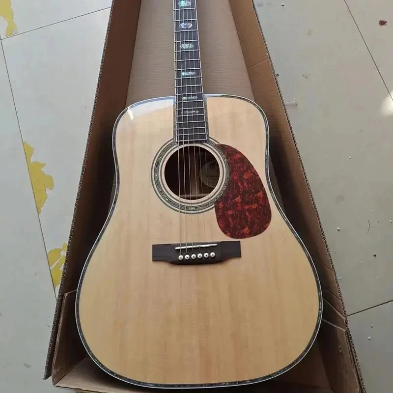 6 string wooden guitar rosewood fingerboard body wrapped colored edges wooden guitar