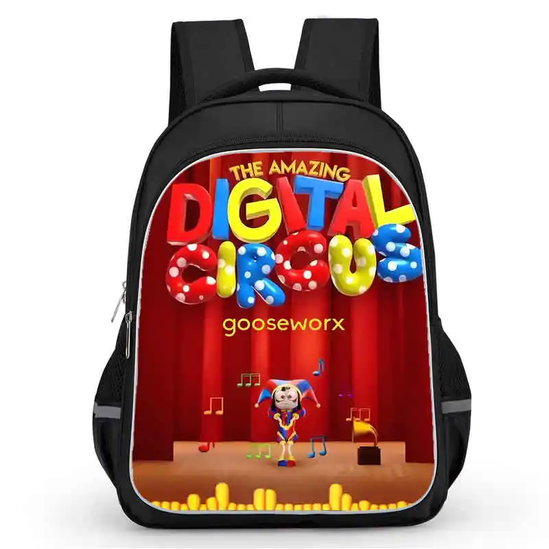 

Изумительный школьный рюкзак с цифровой цирковой печатью, вместительные школьные рюкзаки с мультипликационным рисунком для девочек и мальчиков, с двумя карманами на молнии