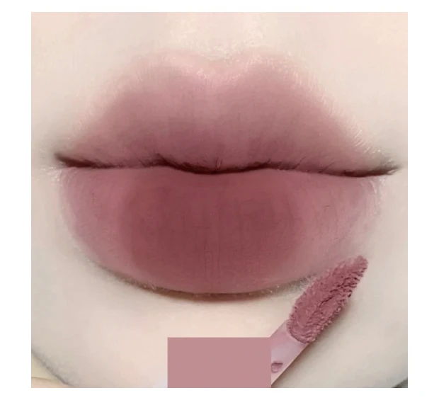 6 Color Brown Pink Lip Glaze Matte Liquid Lipstick Cute Strawberry Waterproof Velvet Nude Red Lip Mud Cheek Rouge Tint Cosmetics