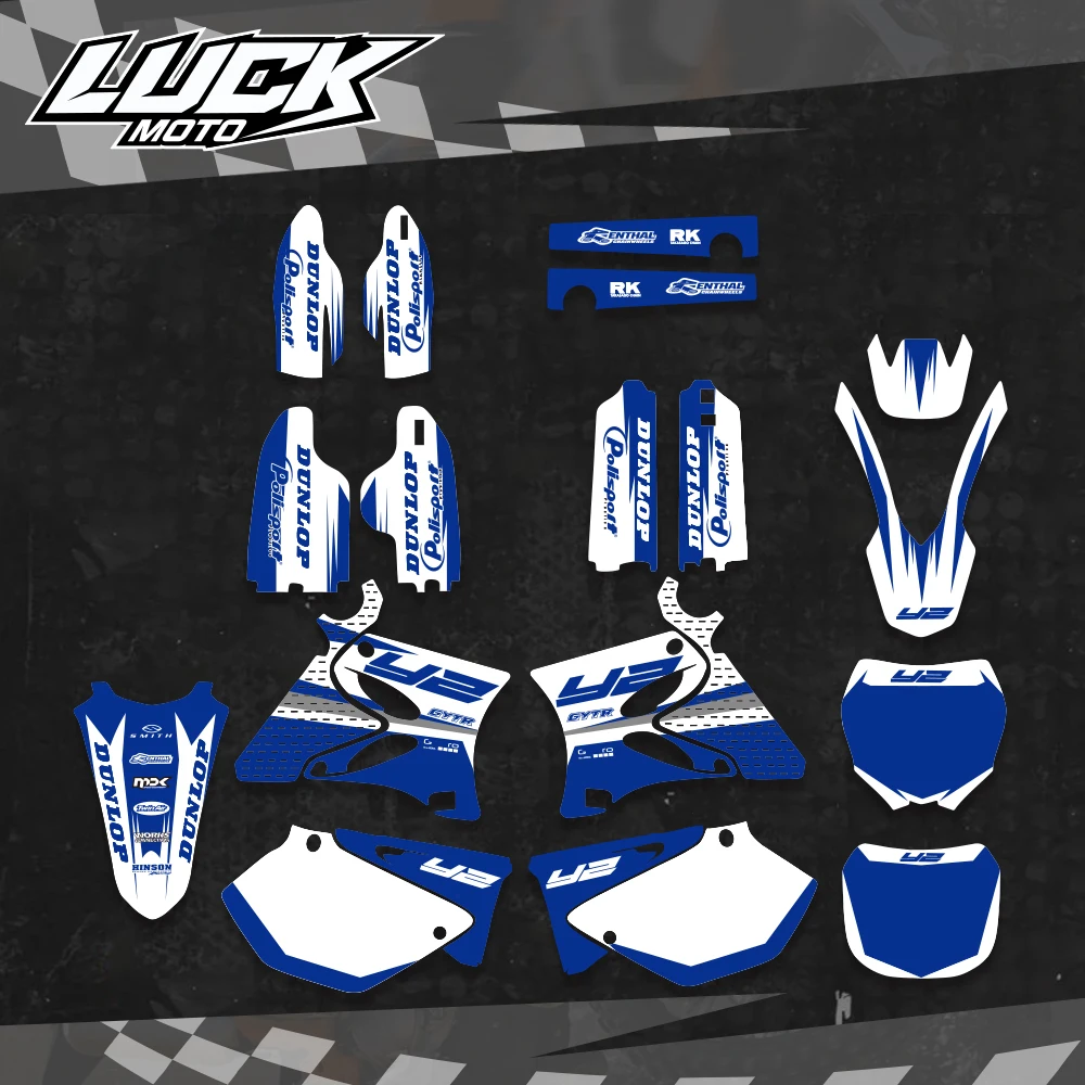 LUCKMOTO Stickers Decals Graphics Kits For YAMAHA YZ125 YZ250 2002- 2005 2006 2007 2008 2009 2010 2011 2012 2013 2014 YZ 250 для nissan altima верхний радиатор крепление резиновая втулка держатель кронштейн поддержка l32 l33 2006 2007 2008 2009 2010 2011 2012 2013