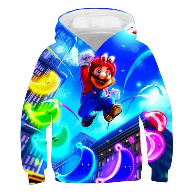 Felpa Maglione Natale Super Mario Felpa Con Cappuccio Stampata