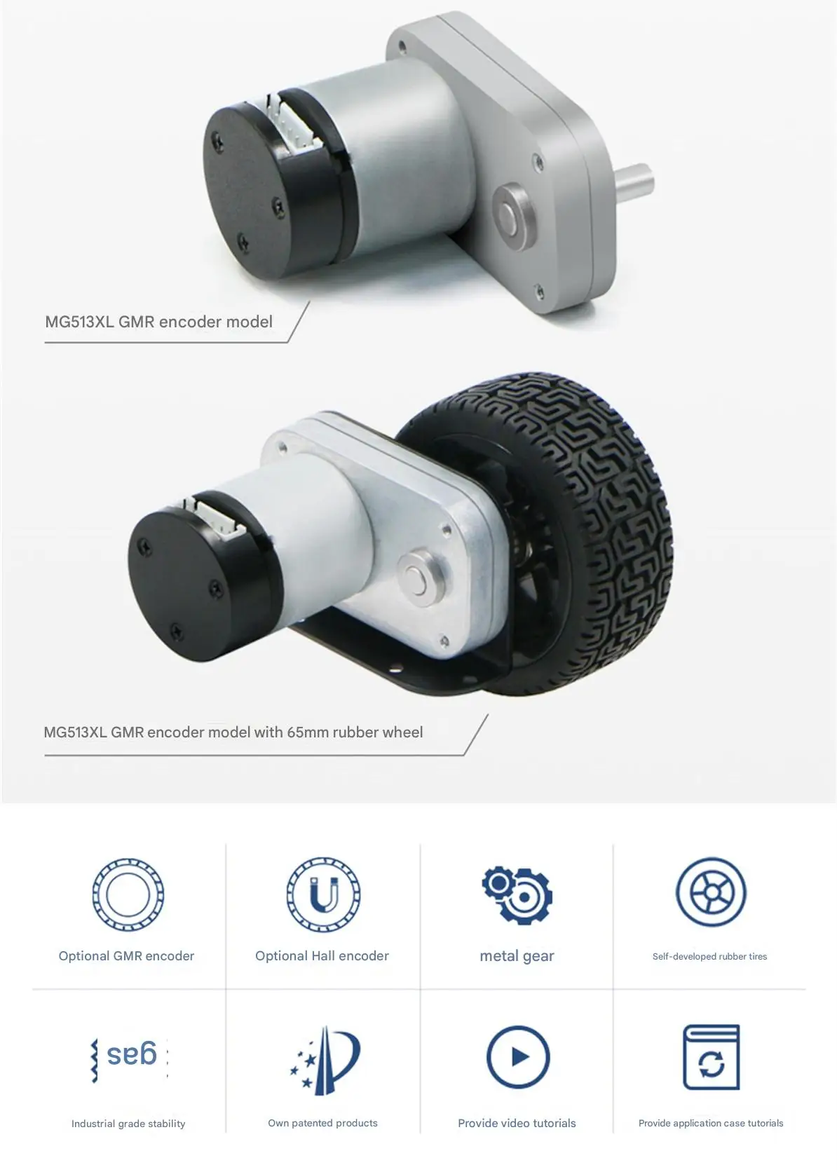 WHEELTEC MG513X, MG513XL DC Gear Motors