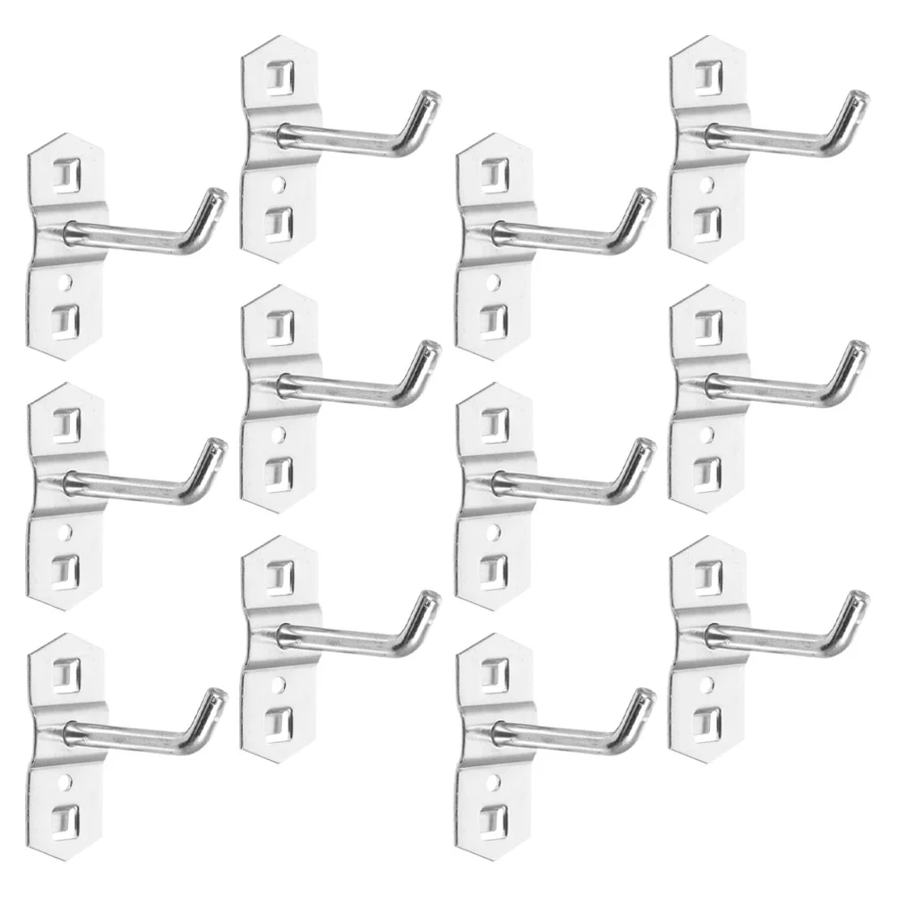 

12 pcs Pegboard Hooks Wall Pegboard Storage Hooks Metal Pegboard Hanging Hooks for Tools