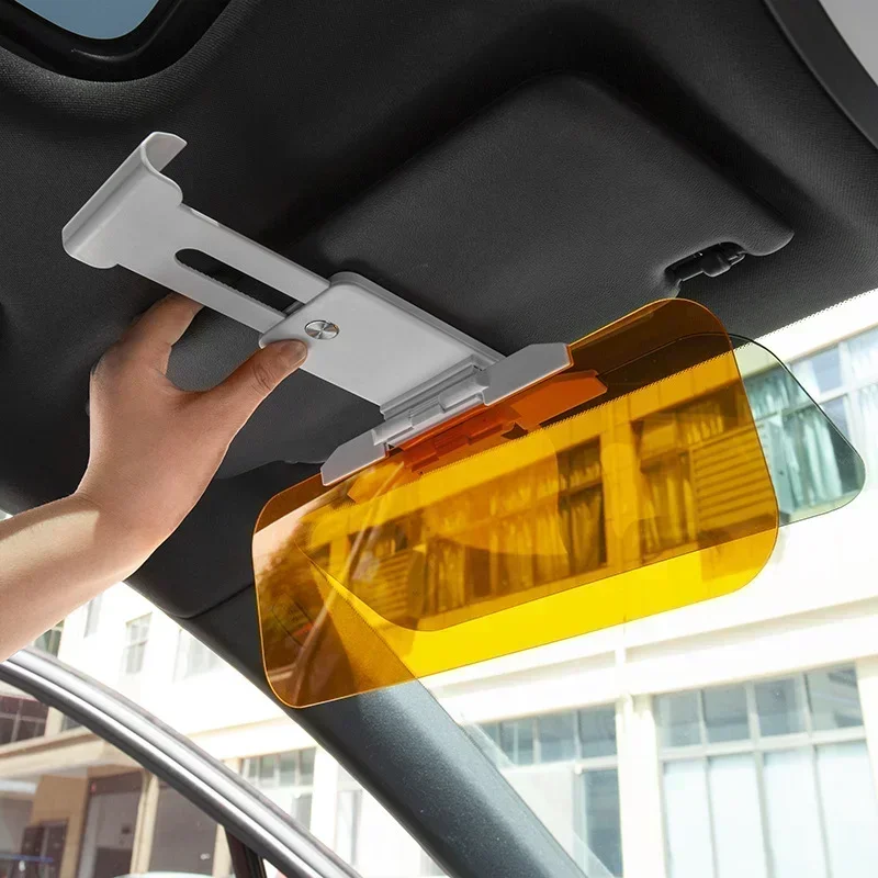 Car Sun Visor Goggle Night Vision Driving HD Anti Sunlight Dazzling Day Mirror UV Fold Flip Down Clear View Interior Mirrors