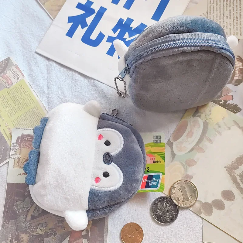 Penguin Plush Coin Bag Penguin Yellow Schoolbag Mini Currency Coin Purse Kid Lipstick Data Cable Storage Bags