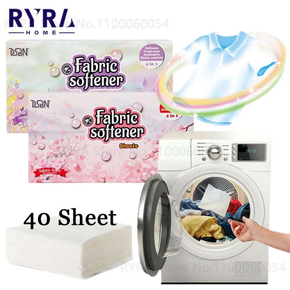 Fabric Softener Sheet for Dryers Reduce Static Absorption Lasting Fragrance Effective Antibacterial Clothes Softness Sheets fabric softener sheets