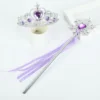 Princess Snowflake Diamond Stick Crown Set Magic Stick Queen Romance Princess Elsa Fairy Stick Children's Performance Props 4