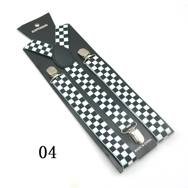 Women Men's Shirt Suspenders for Trousers 9 Fashion "Rainbow Check Plaid" Mix Pants Holder Braces Wedding Shoulder Straps Belts
