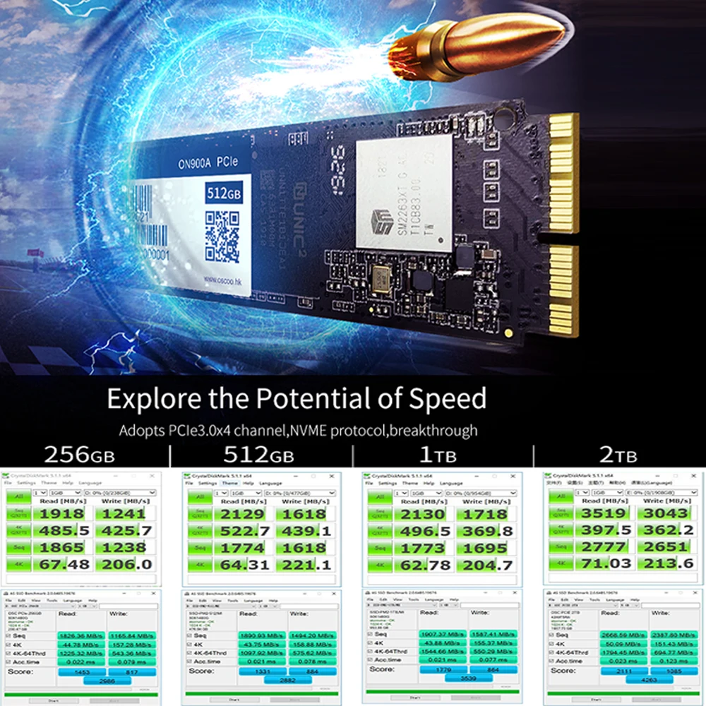 Oscoo-disco Rígido Ssd Nvme Hdd Pcie Macbook Pro Macbook Air Imac 1tb 512gb 256gb - Imagem 3