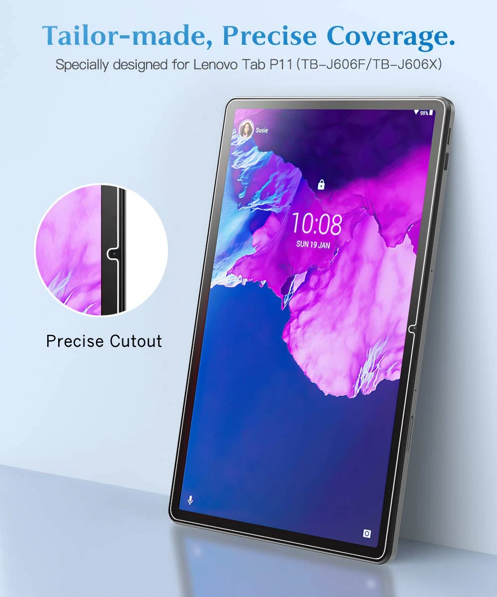 Verre de tablette pour Lenovo Tab P11 Plus 11.0 Film Guatemala Protecteur  tout compris durcissant l'écran résistant aux fissures 2 pièces TB-J616F -  AliExpress