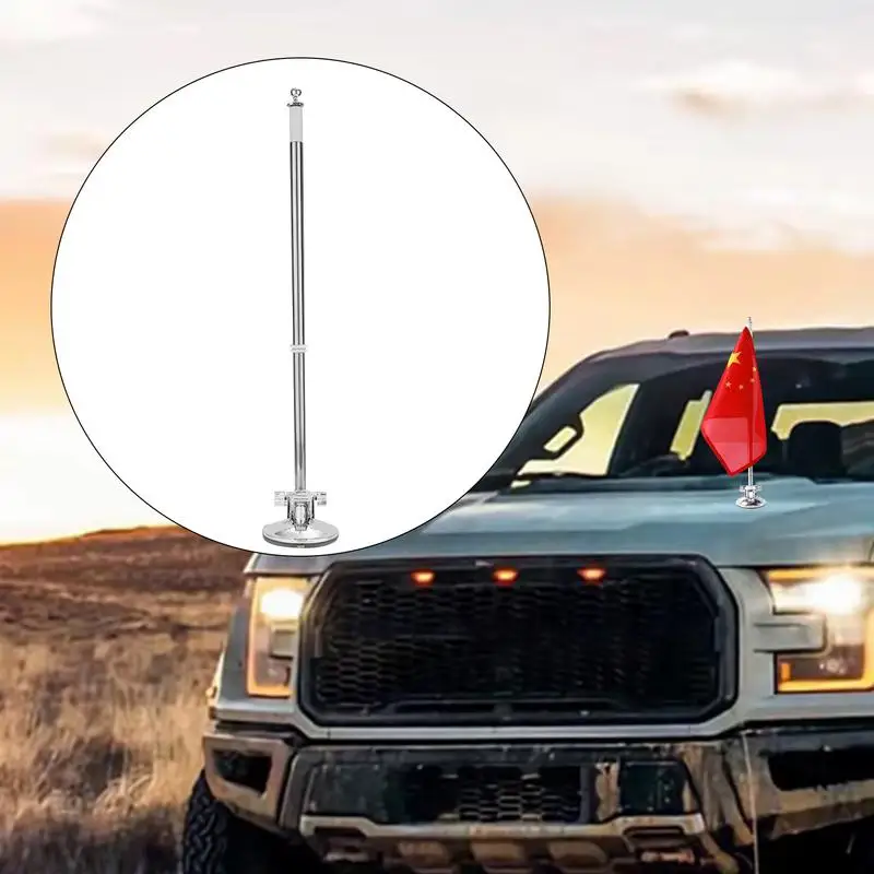 Suction Cup Flag Holder Vehicle Flagpole Bracket Flag Pole Bracket For Car SUV House Truck Flagpole Display Holder Pole
