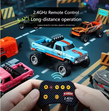Voiture RC avec remorque - 2.4GHz, 4 roues motrices, 3 couleurs