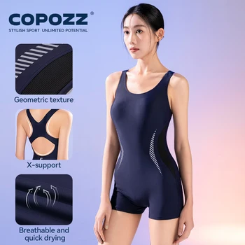 COPOZZ Woman One-Piece Swimsuit Solid Beach Sleeveless Hollow Out U Collar Summer Female Suits Surfing Sport Adult New Swimsuit