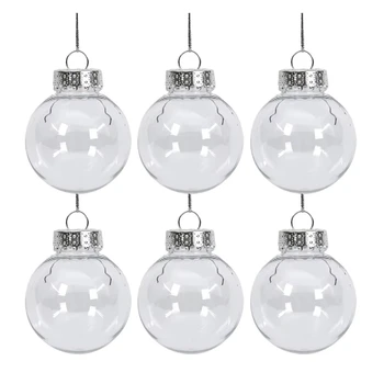 Wholesale Bulk 8cm Clear Plastic Balls Clear Ornament Christmas Ball Plastic