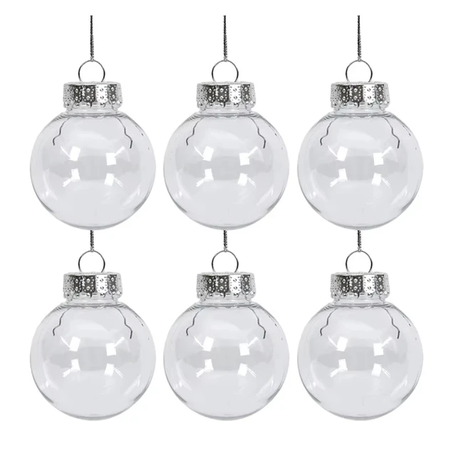 Wholesale Bulk 8cm Clear Plastic Balls Clear Ornament Christmas Ball Plastic