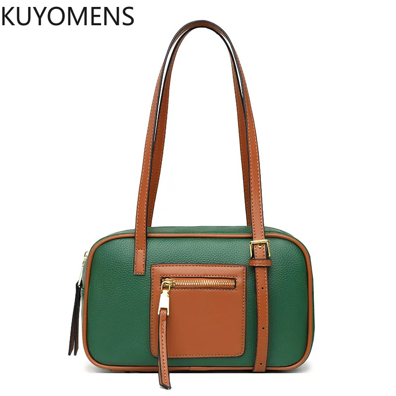 

High Quality Genuine Leather Women Crossbody Shoulder Bags 2023 Luxury Solid color Cow Leather Handbag Female Messenger Tote Sac