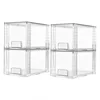 Cross-Border New Arrival Storage Box Detachable Assembled Snack Desktop Finishing Cosmetics Storage Transparent Plastic Box 5